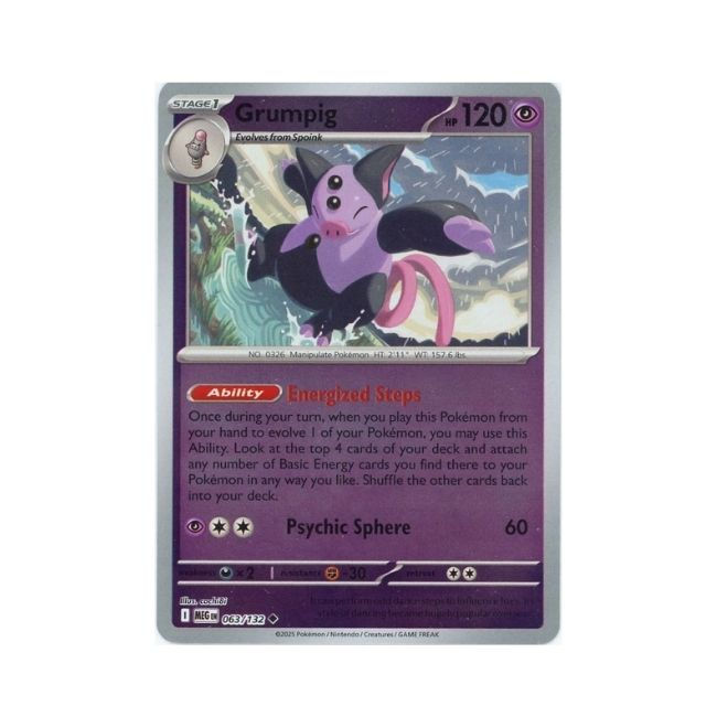 Pokemon Card ST1 Holo Grumping Psychic sphere make 2025 063/132 U cochi8i HP120