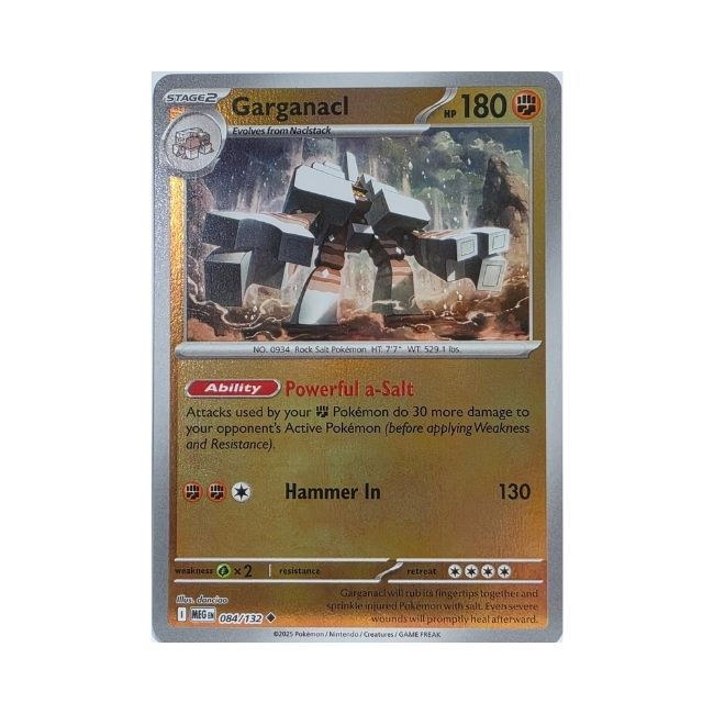 PokemonCard ST2 Holo Garganacl HammerIn make2025 084/132U Danciao Fighting HP180