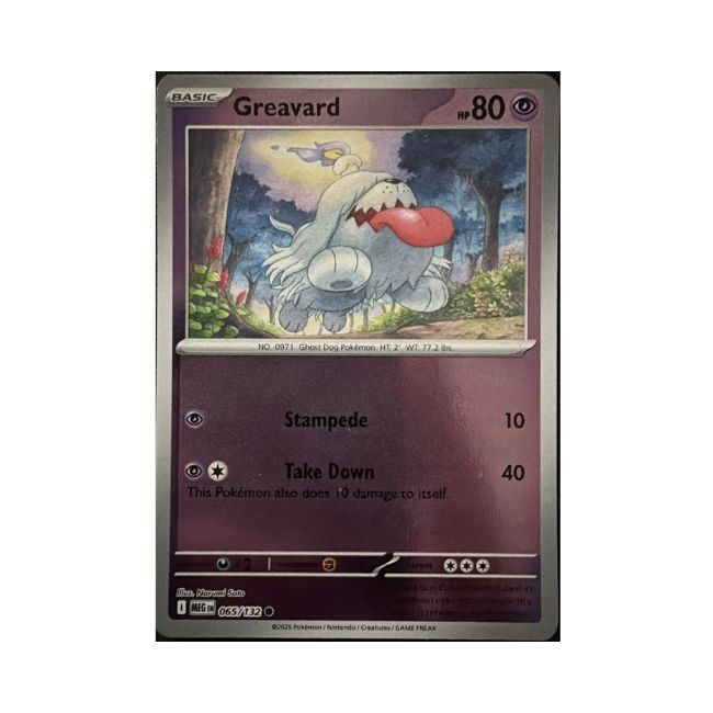 Pokemon card Basic H Greavard Stampede make2025 065/132C NarumiSato Psychic HP80