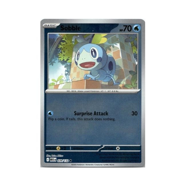 Pokemon card Holo Sobble Surprise Attack make2025 039/132C Taira Akitsu HP70