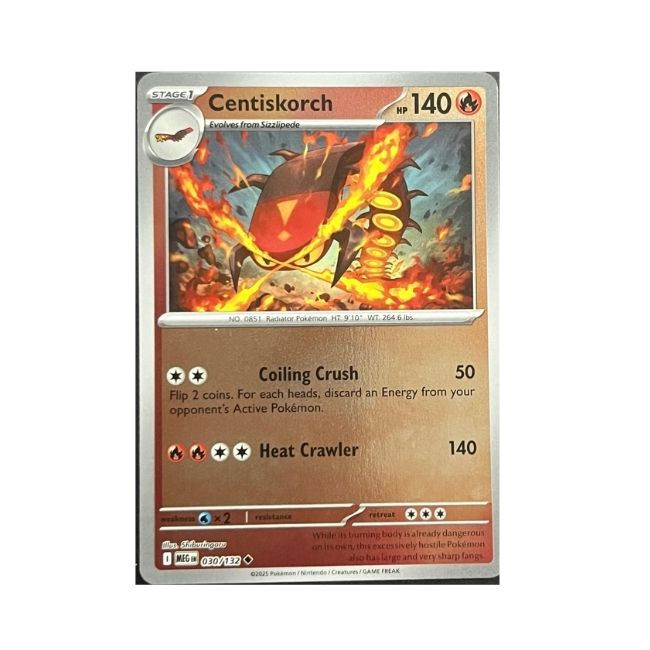 Pokemon Holo ST1 H Centiskorch Heat Crawler 2025 030/132 U Shiburigoru Fire 140