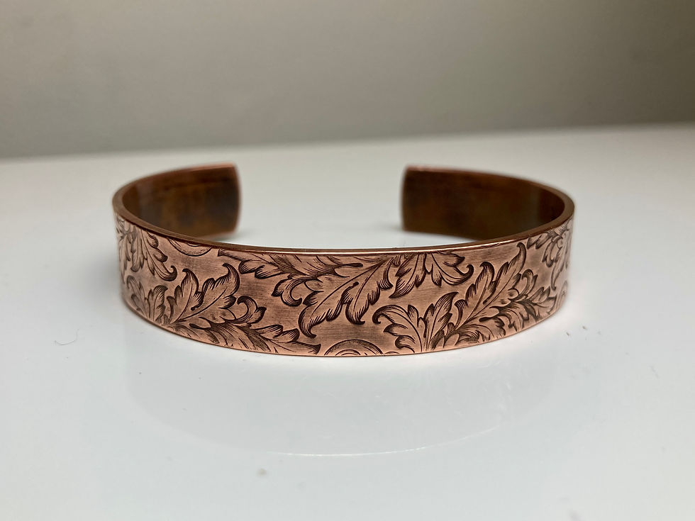 Patterned Copper Bracelet