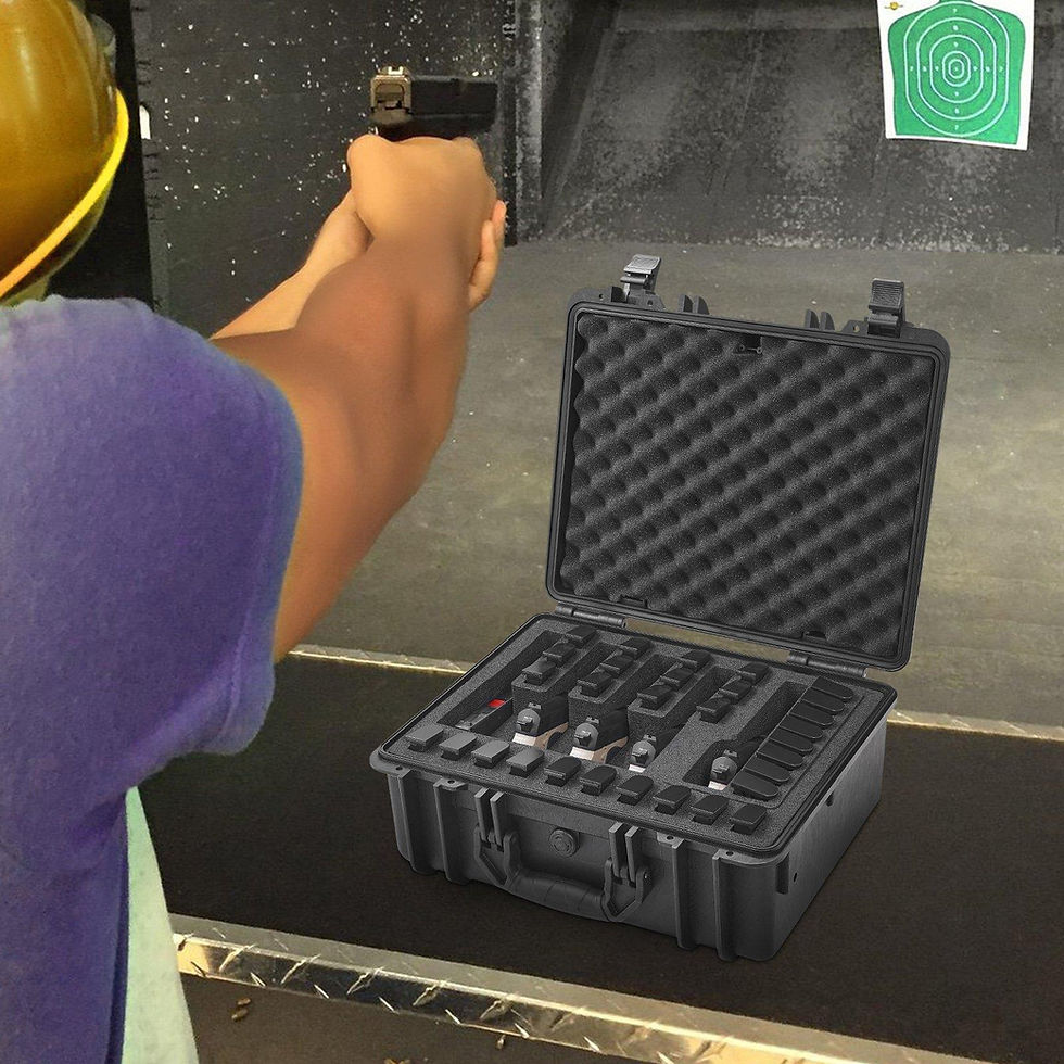 Thumbnail: VEVOR Hard Pistol Cases with Pre-cut PU Foam, Waterproof & Dustproof Hard Gun