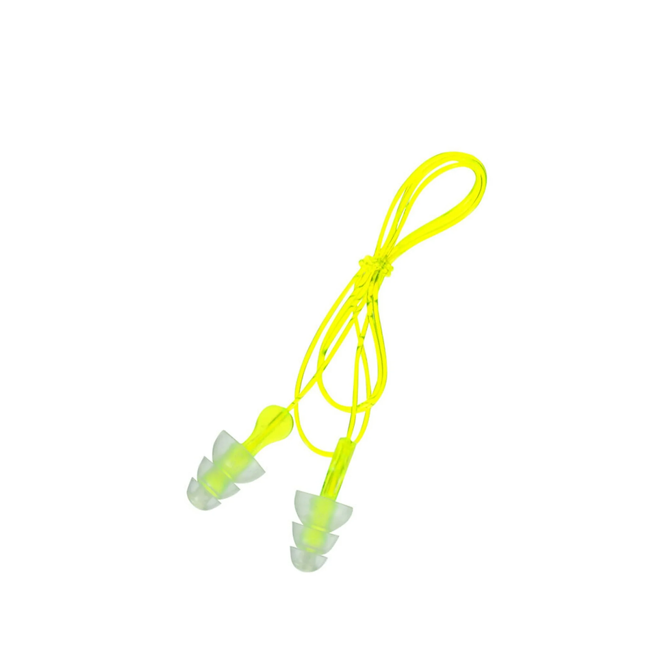 Thumbnail: Peltor Sport Tri-Flange Corded Reusable Earplugs, Neon Yellow, NRR 26 Db, 3 Pair