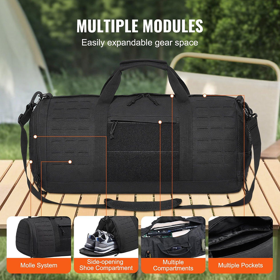 Thumbnail: Tactical Duffle Bag 45L Gym Bag Duffle Molle Design & Shoe Compartment,Travel
