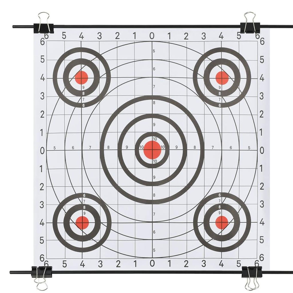 Thumbnail: vidaXL Target Paper Stand with Shooting Papers 30.7"x29.9" Steel