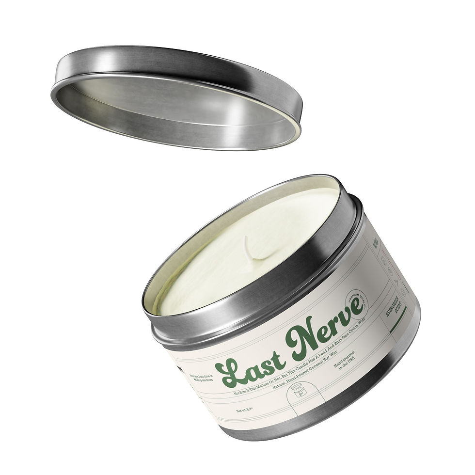 Thumbnail: Last Nerve Tin Candle - Evergreen Scent - 8oz