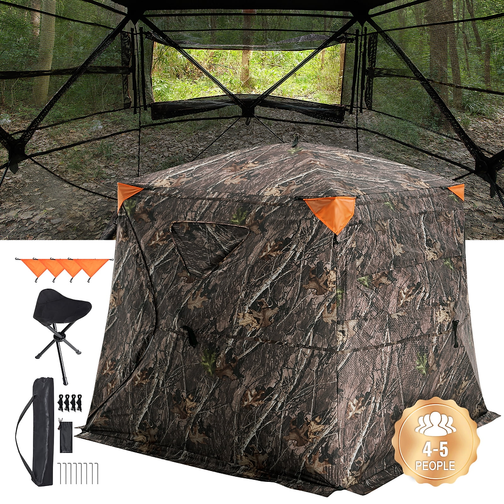 Thumbnail: Hunting Shelter, 270° Visibility Ground Shelter, 4-5 Person Instant Setup Wildli