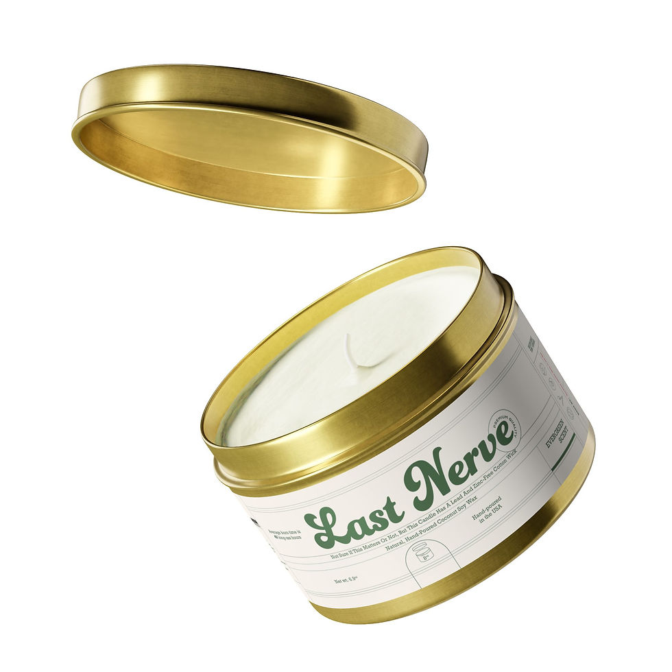 Thumbnail: Last Nerve Tin Candle - Evergreen Scent - 8oz