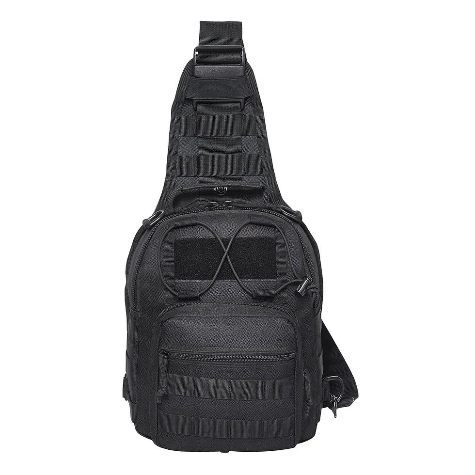 Thumbnail: Tactical Sling Bag 10L Military Rover Shoulder Sling Backpack Black,Tactical Bag
