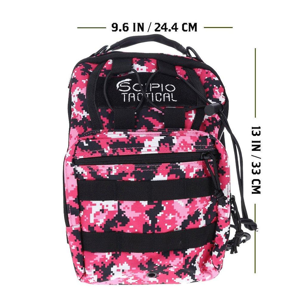 Thumbnail: Lightweight Durable Military-Style Sling Bag Range Pack - Pink Camo Backpack