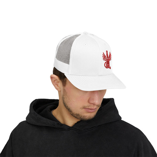 Vintage-Inspired Snapback Trucker Cap with Embroidered