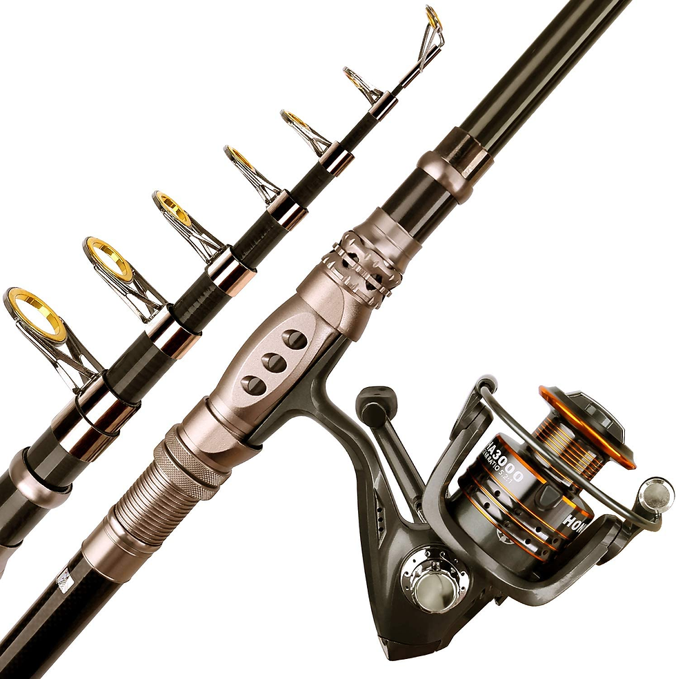 Thumbnail: Fishing Rod and Reel Combos Carbon Fiber Telescopic Fishing Pole with Reel Combo