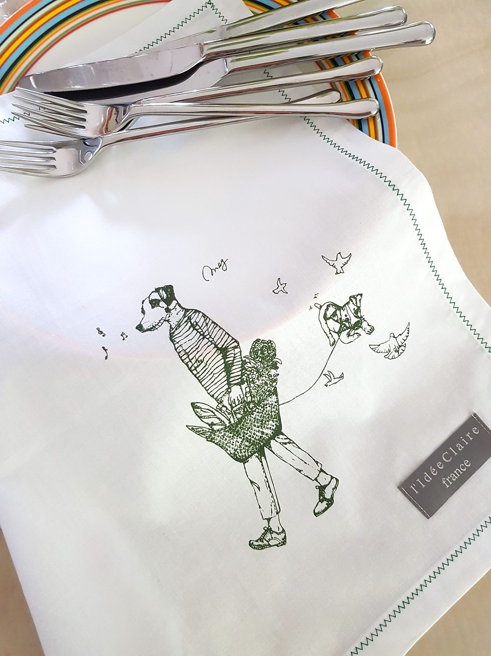 Miniature : Serviette de table 40 x 40 cm _ coton blanc C
