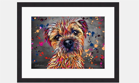 Colour Splash Dog Portrait by Debbie Barker