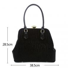 Thumbnail: Black Suede Glitter Handbag
