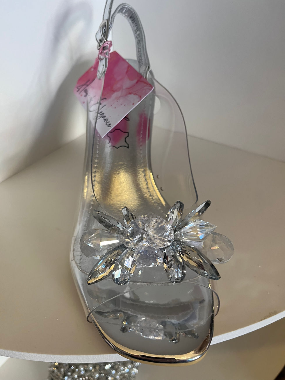 Thumbnail: Laura Vita clear and crystal sling back sandal 