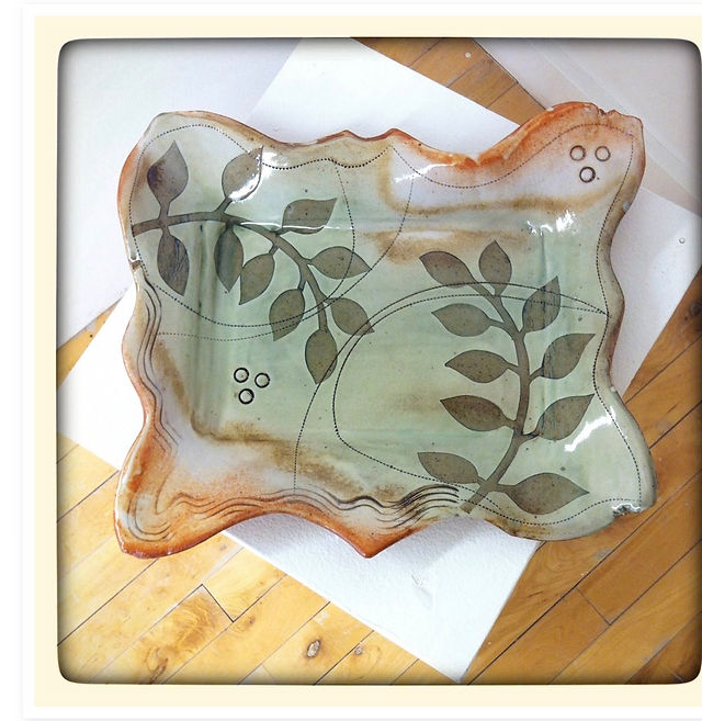 A finished bowl made with resists