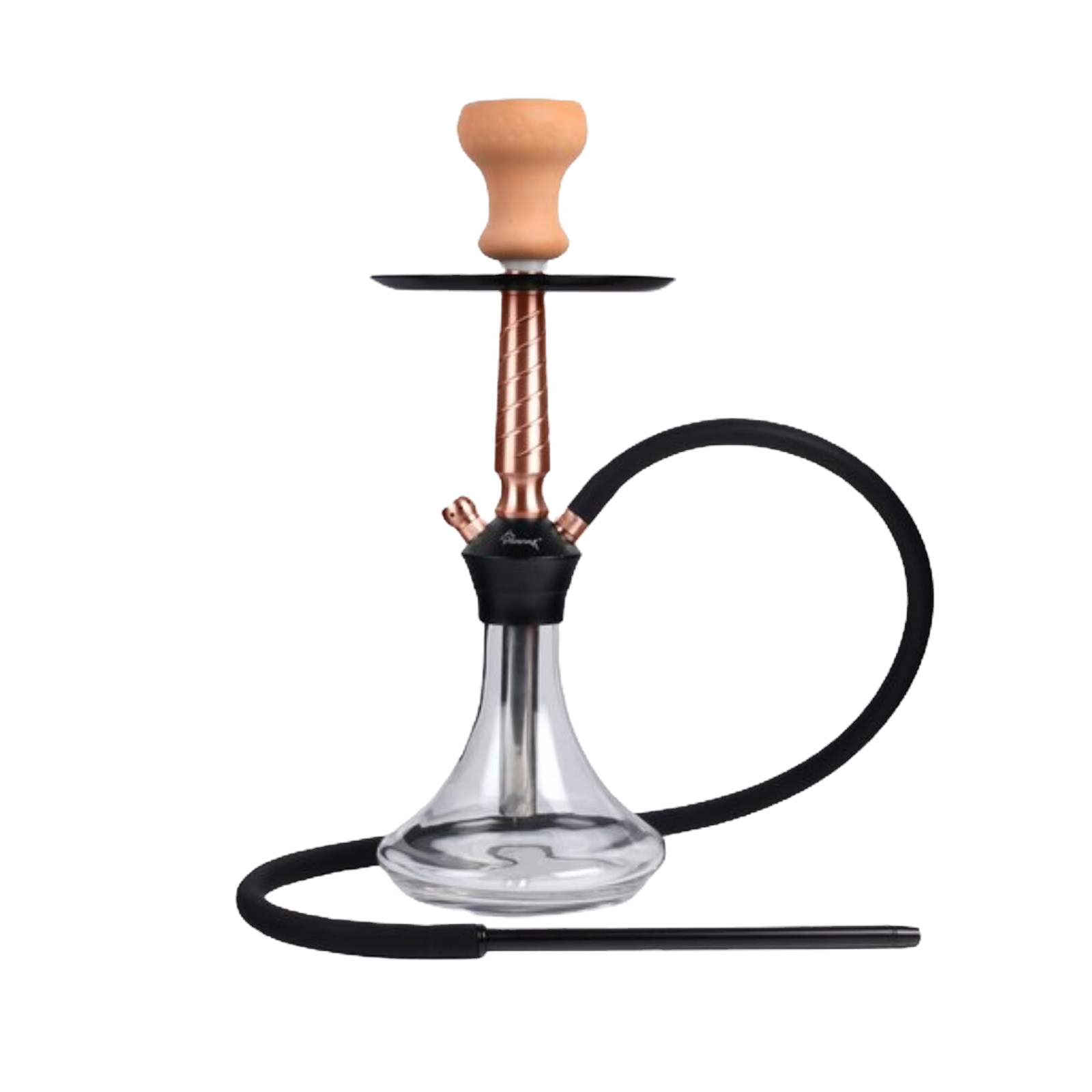 Shisha Sonny Gun Rose clear - 43 cm, 1 Anschluss