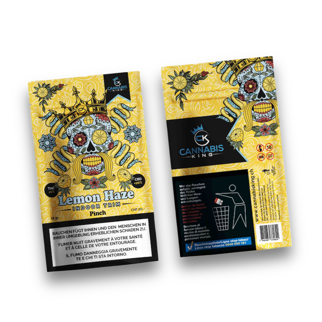 Lemon Haze Indoor CBD Pinch (Trim) by Cannabis King - 18 g