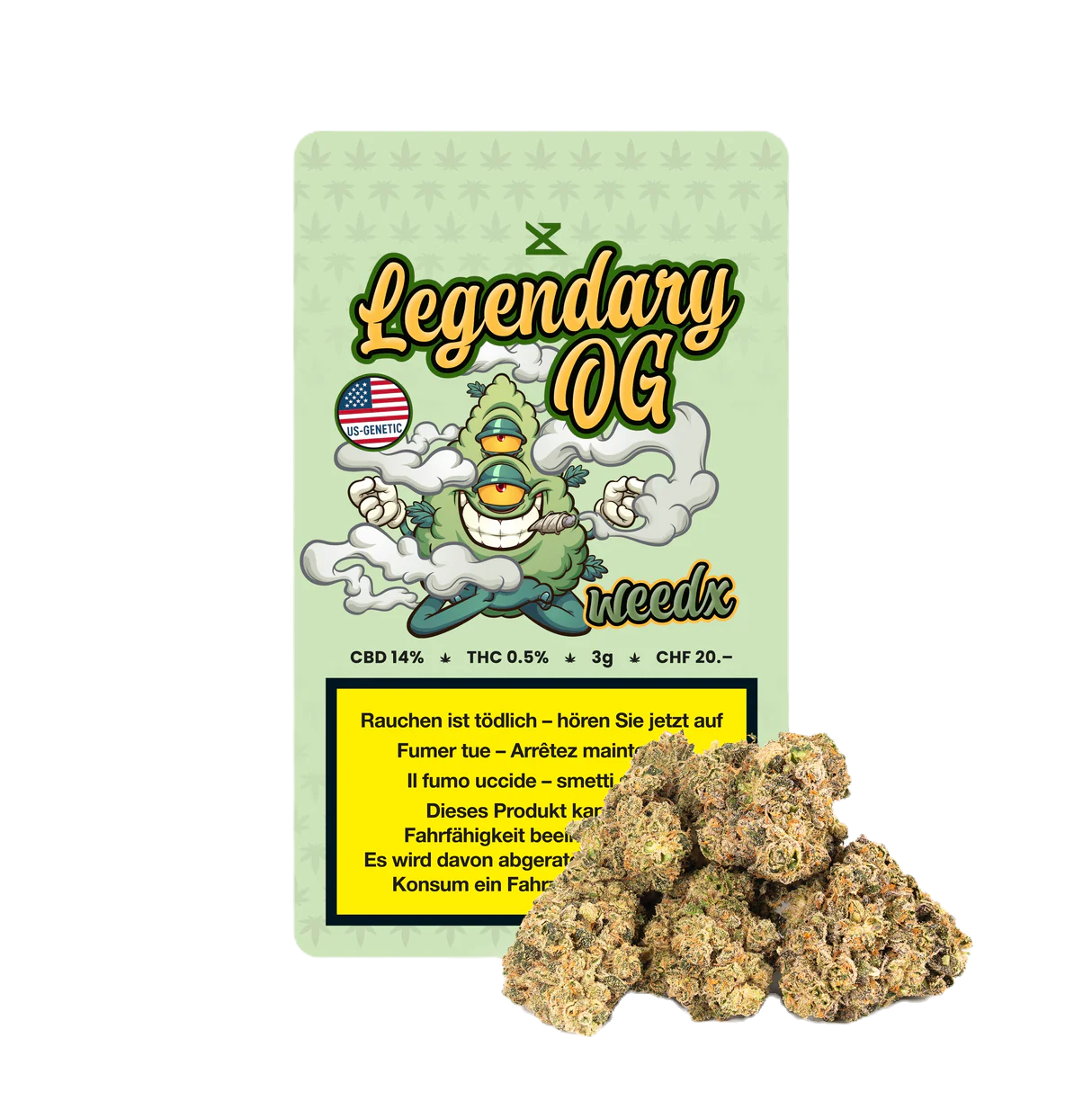 WEEDX Legendary OG - US CBD Blüten