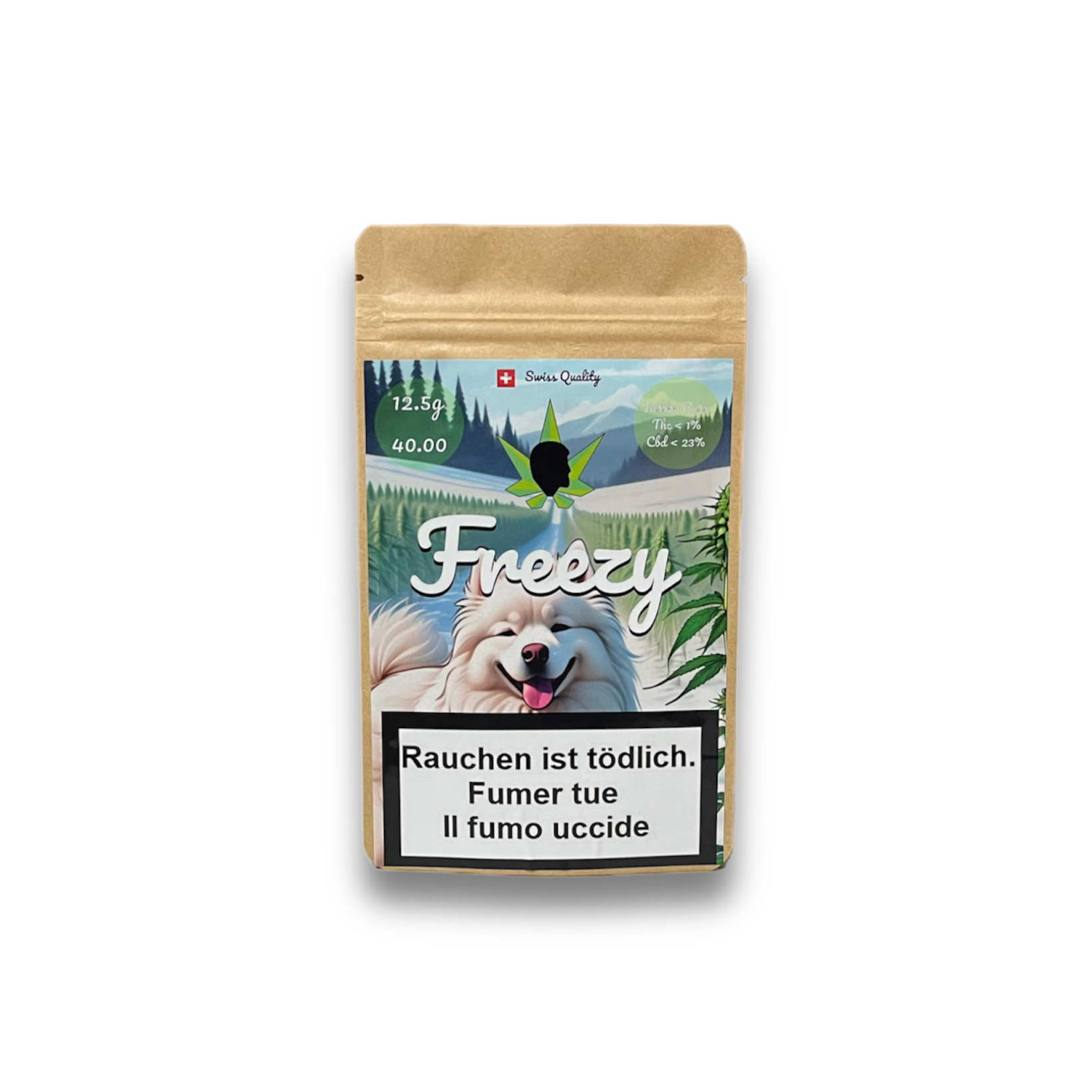 Eine kleine CBD Packung vom neuen Freezy