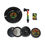 Thumbnail: Smoking Set Leaf - Grinder+Pipe+Ashtray+Sieves - black-colored