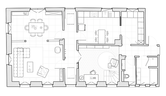 Plan d’aménagement maison rénovation complète et organisation cohérente des espaces
