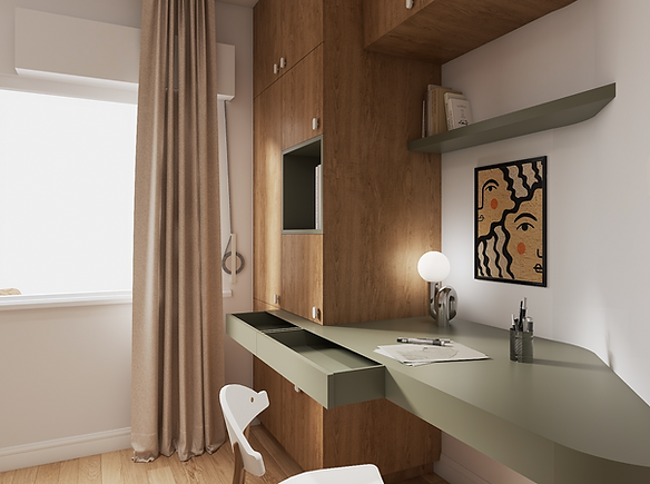 Bureau sur mesure chambre adolescent mobilier intégré et fonctionnel