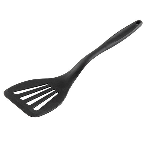 T/C Black Silicone Slotted Spatula
