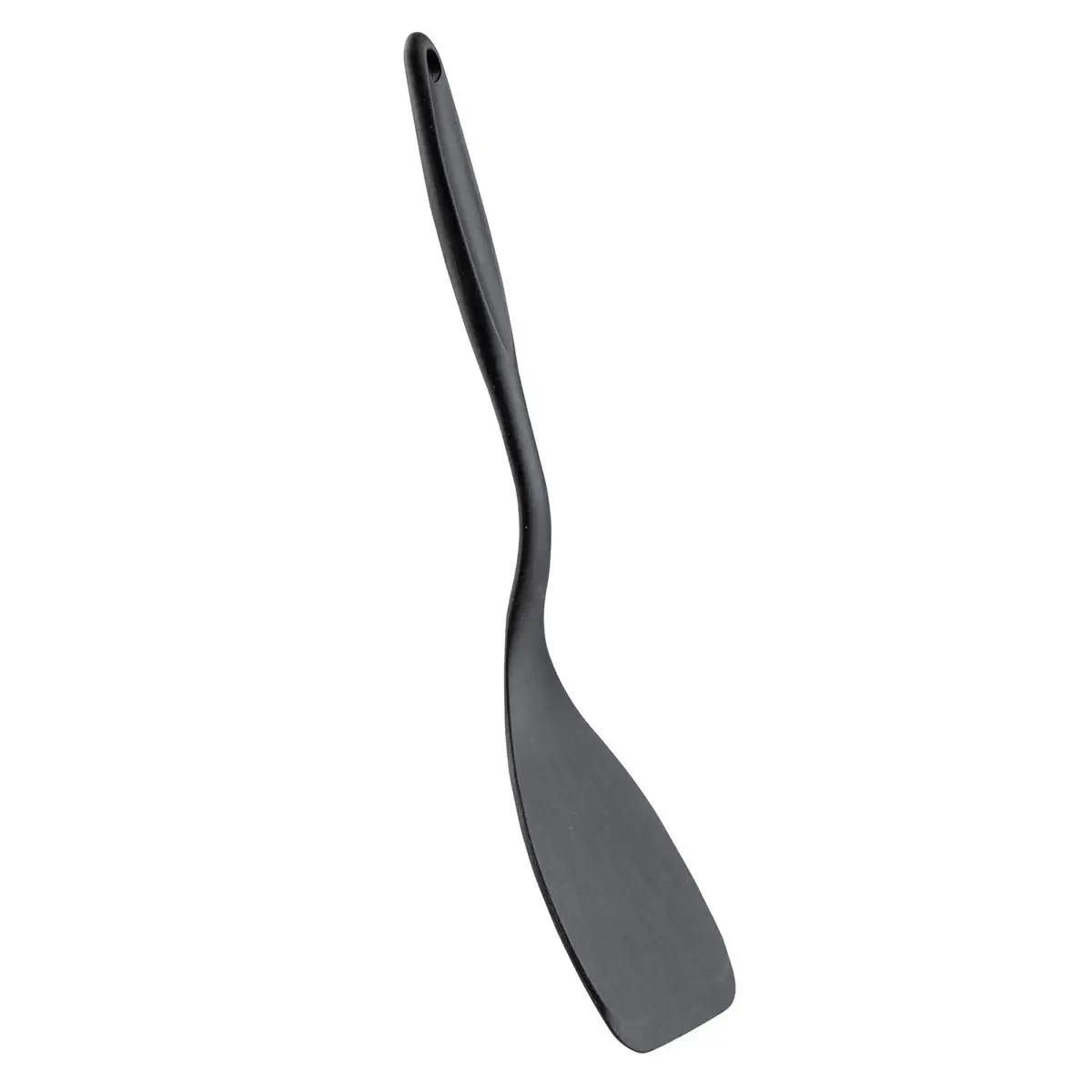 T/C Black Silicone Solid Spatula