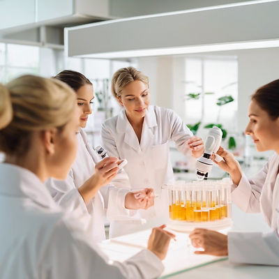 big experience female beautiful medical expert team working on new formulations in a skin ...ogy.jpg