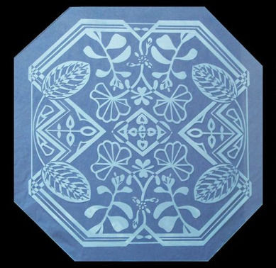 "Garden",frosted glass, 50x49cm