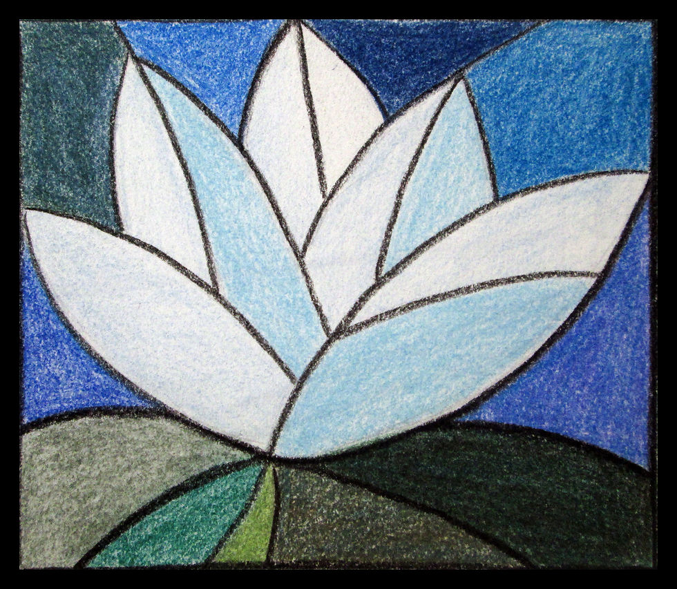 "Water Lily", stained glass design