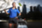 Alexandra Viney posing with rowing boat and equipment