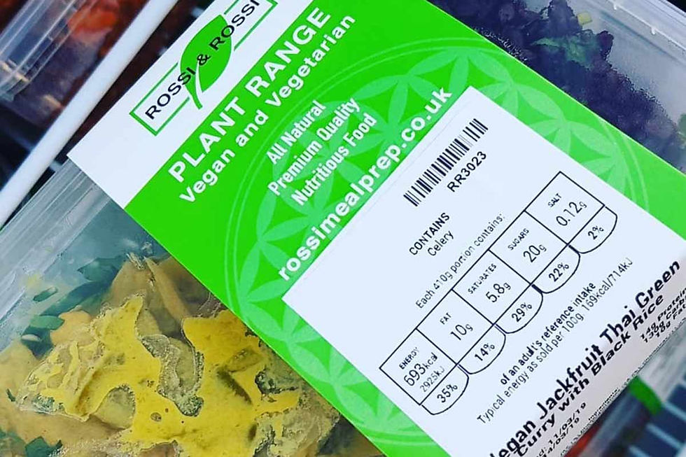 Image showing food labels printed digitally by EP Cowens