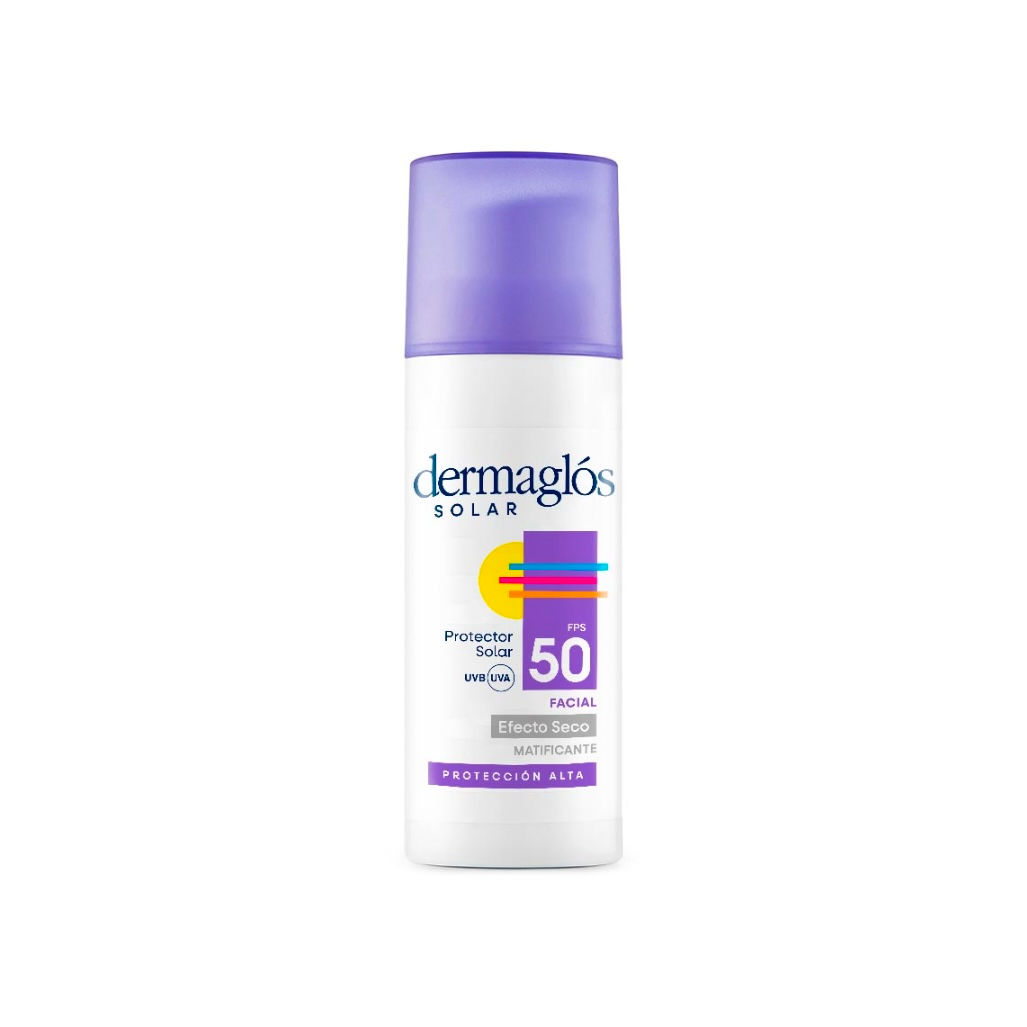 Dermaglos protector Solar Facial fps 50 - Efecto Seco - sin color