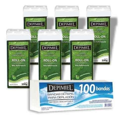 6 Roll-on Depimiel a eleccion + 1 Paq x100 bandas