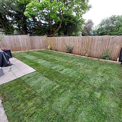Turfing, sleeper border edging