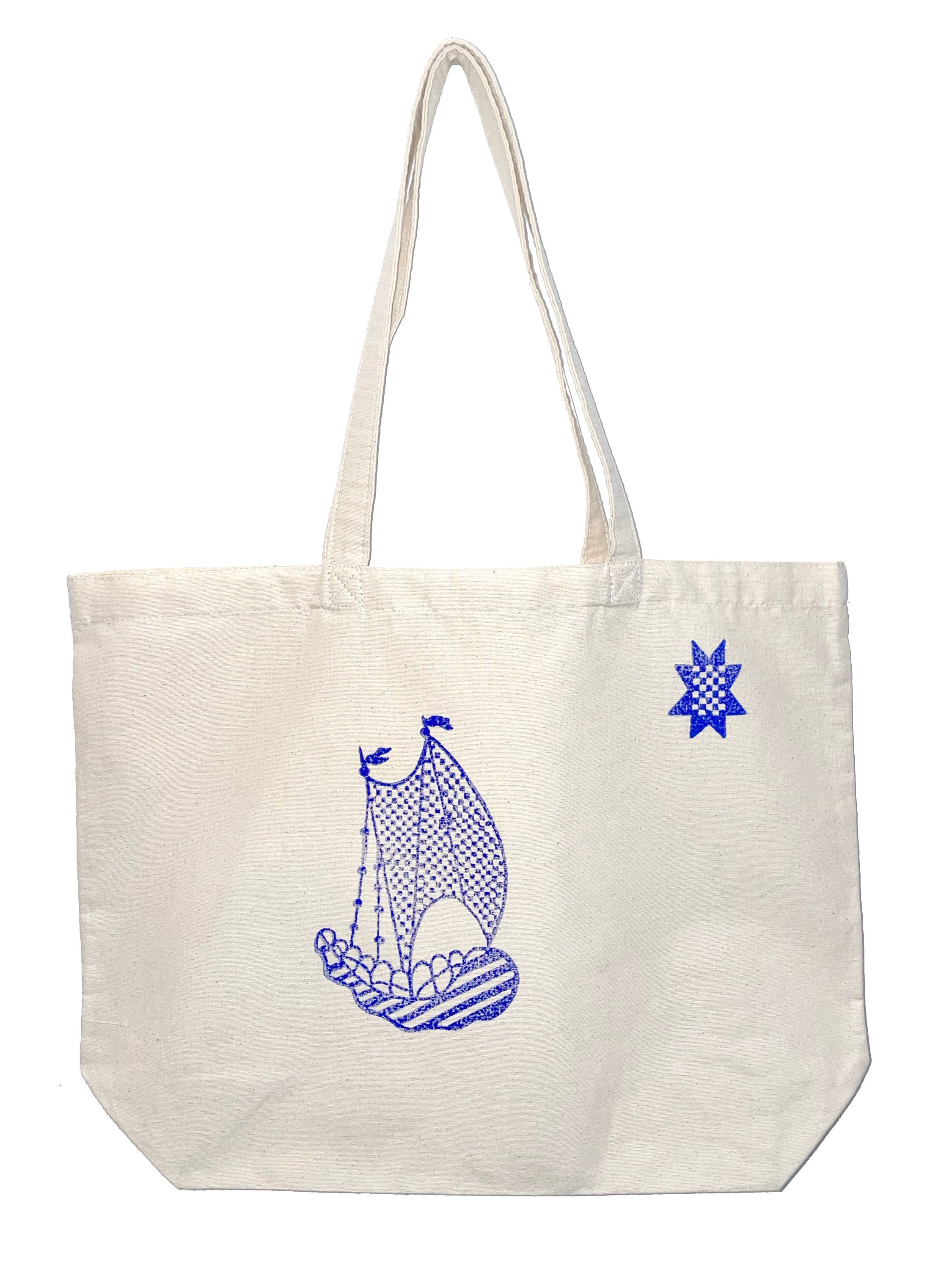 Shopper with a ship and a star