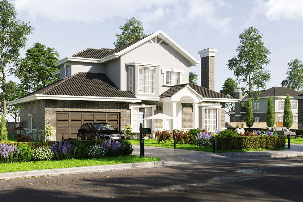 Suburban Sanctuary: A 3D Exterior Home