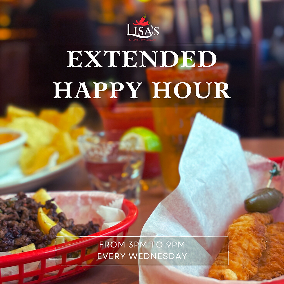 WEDNESDAY EXTENDED HAPPY HOUR