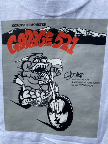 GARAGE521 ゴロツキモンスターTシャツ【White】 | スーパーカブ専門店
