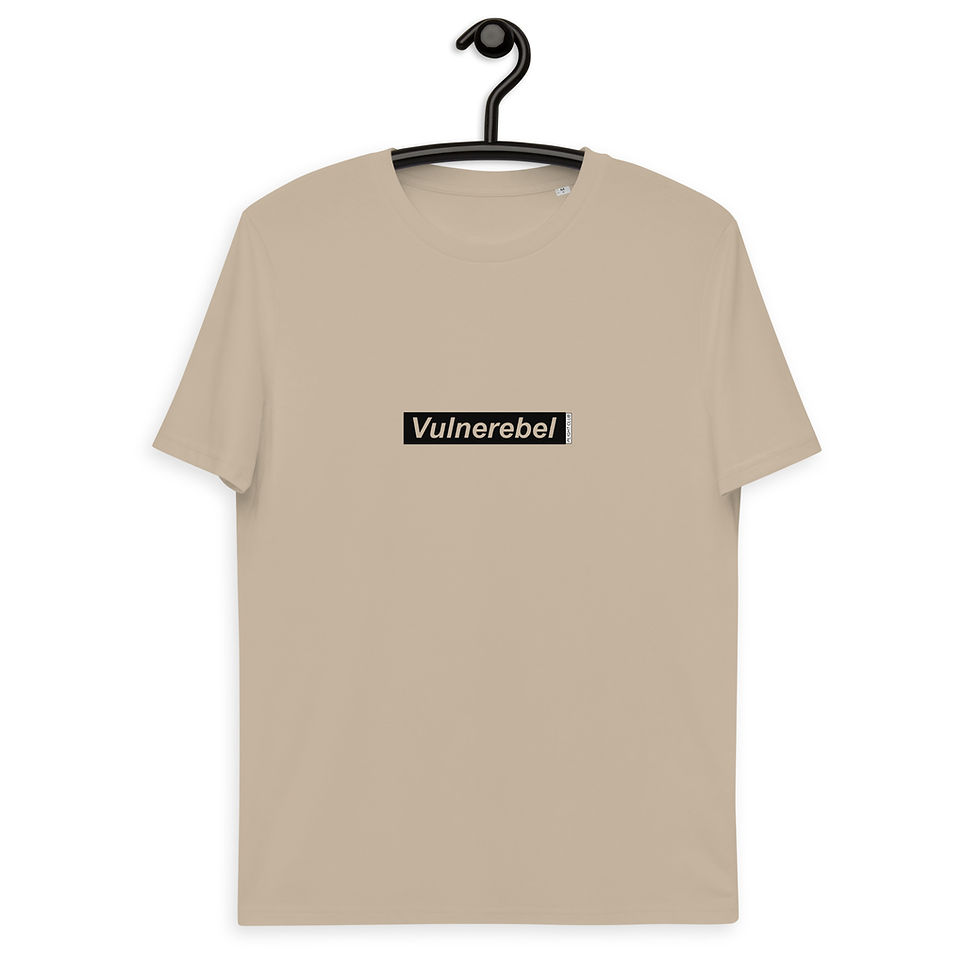 Thumbnail: Vulnerebel - Black logo - Unisex organic cotton tee