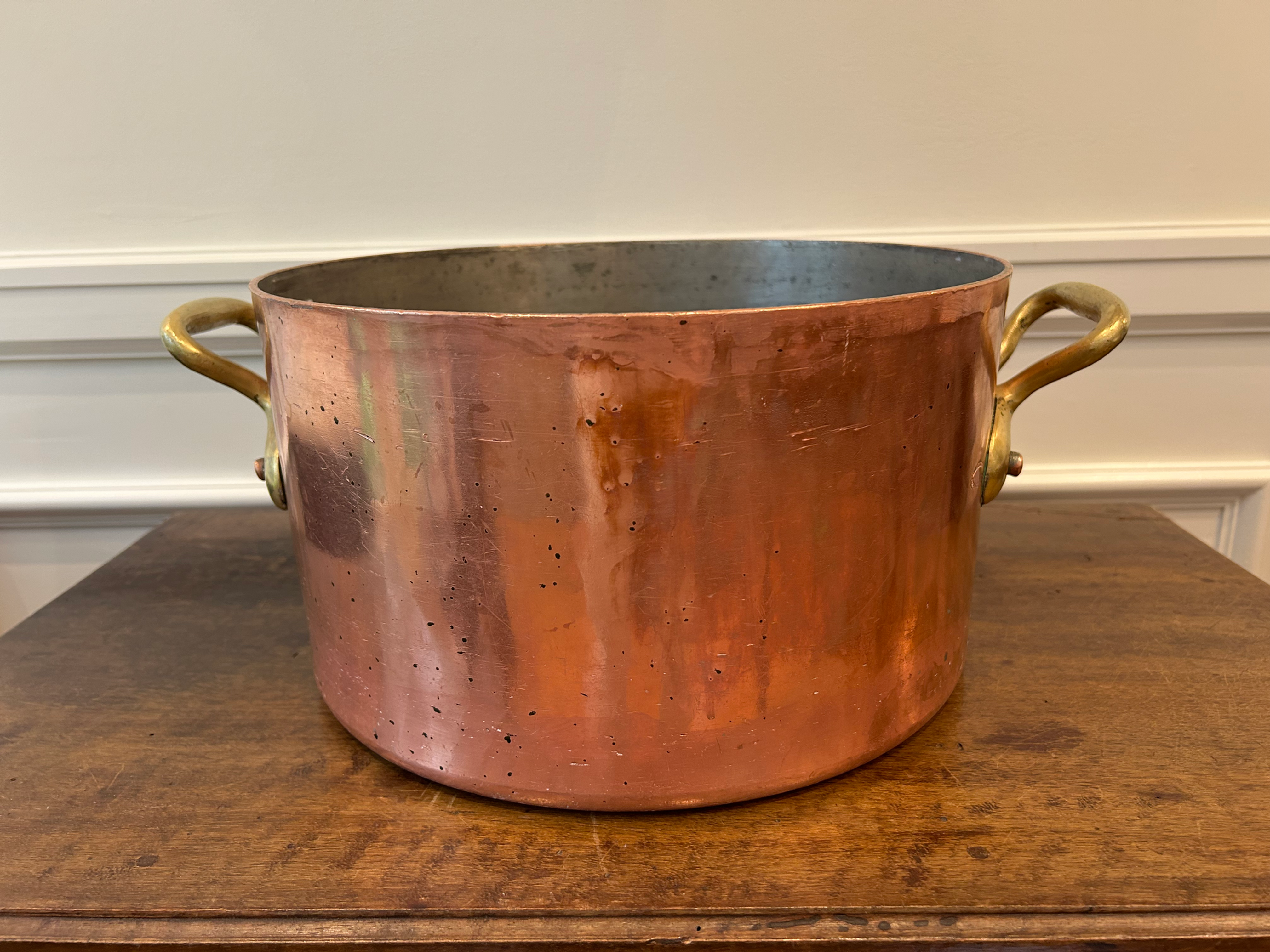 French Copper Stew Pot- Stamped E.DeHillerin( Item# 1481)
