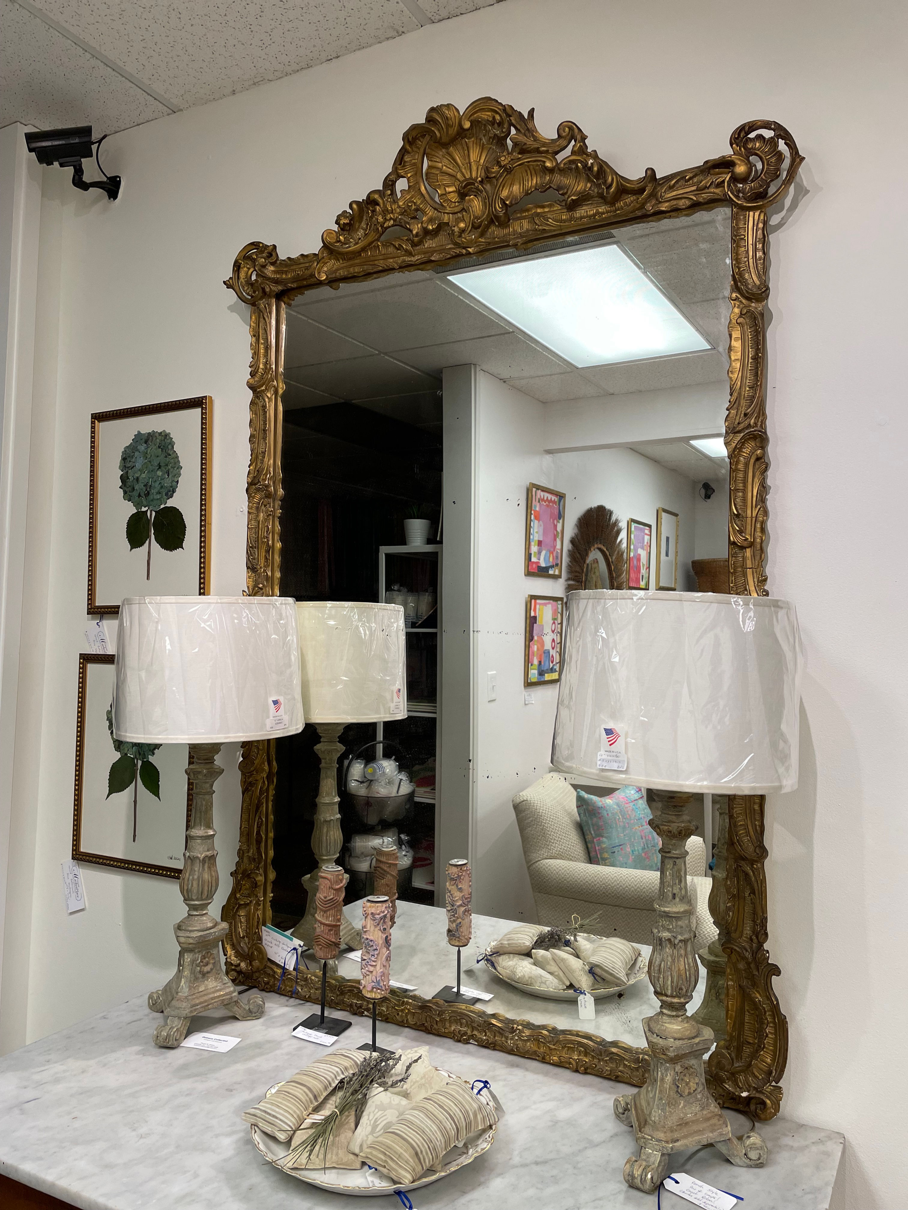 French Overmantel Mirror
