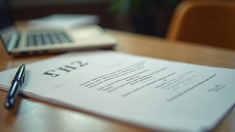 Close-up view of notary documents