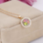 Thumbnail: Bridal Necklace and Earring Set with Crystal Pendant