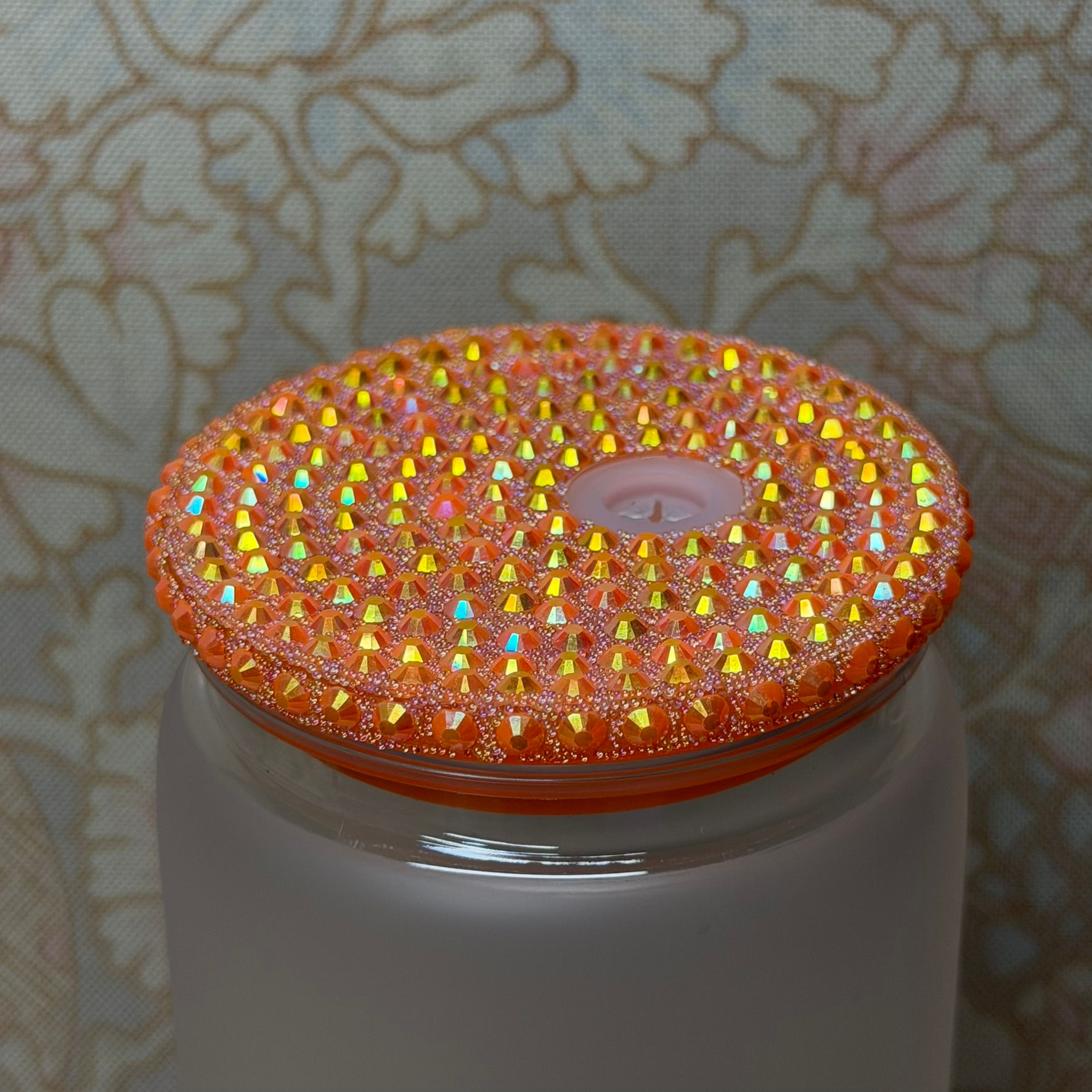 Orange - Rhinestone Lid