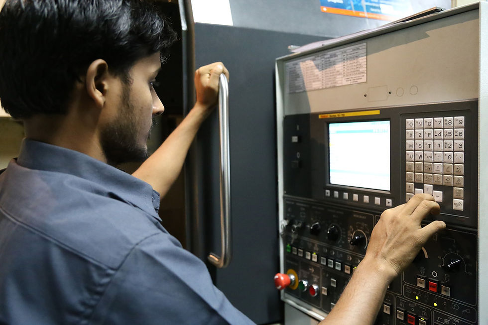 Operating CNC Machine